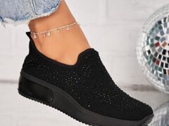 Adidasi Dama, panza cu pietricele negru